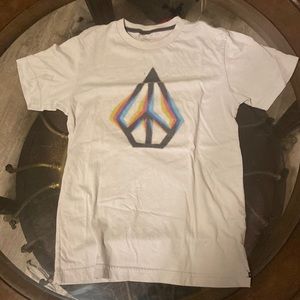 white volcom t shirt. size M